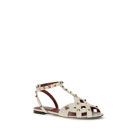 Sandali bassi Valentino Garavani in pelle di capra beige