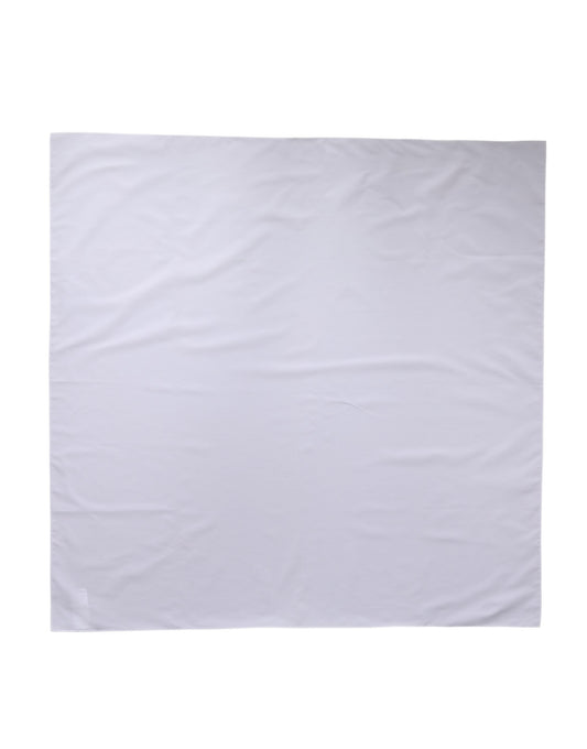 Sciarpa Dolce &amp; Gabbana in cotone bianco con scialle quadrato, 91 cm x 90 cm