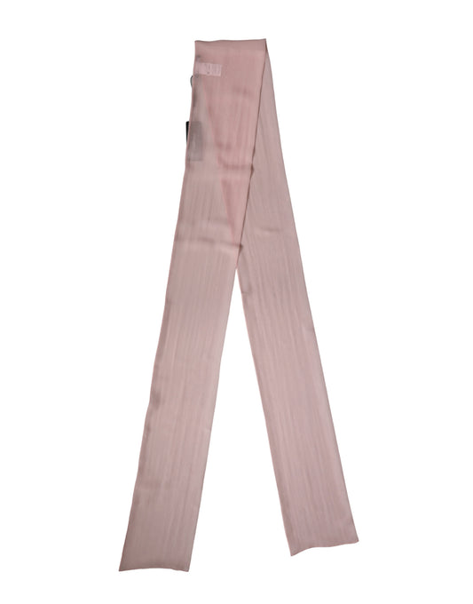 Sciarpa Dolce &amp; Gabbana in seta rosa chiaro, 272 cm x 120 cm