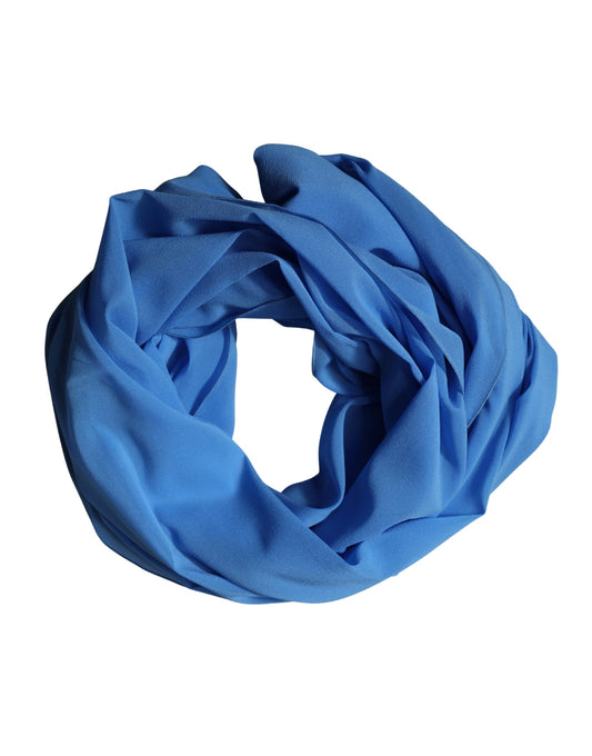 Sciarpa Dolce &amp; Gabbana in seta blu, 200 cm x 64 cm