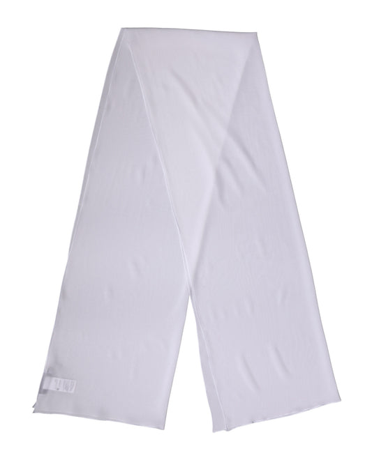 Sciarpa Dolce & Gabbana in seta bianca, 200 cm x 64 cm