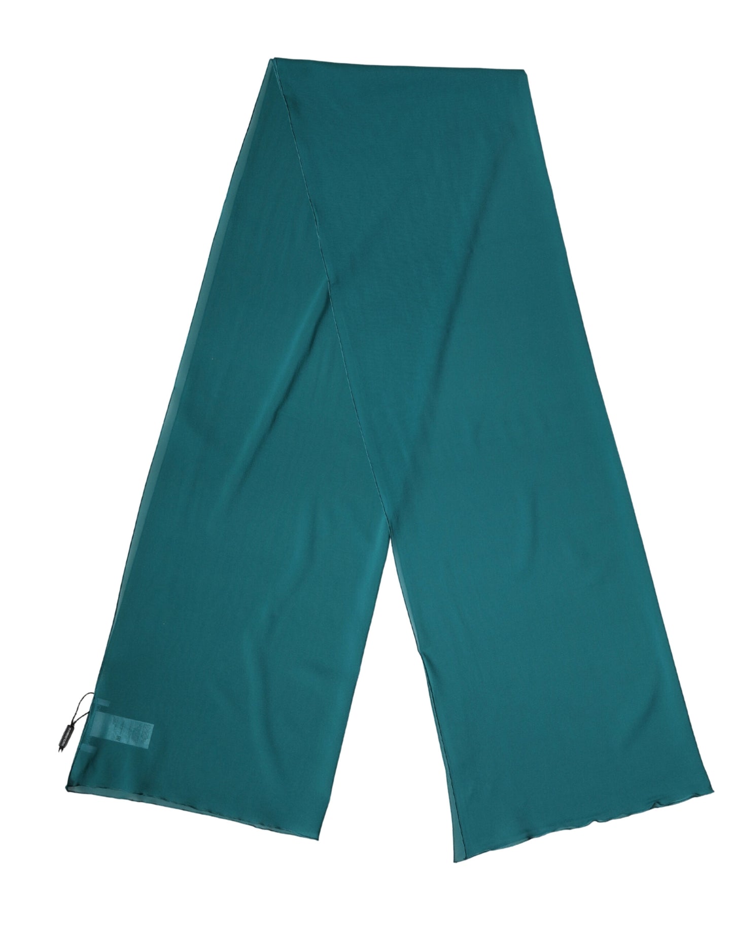 Sciarpa Dolce &amp; Gabbana in seta blu e verde, 200 cm x 64 cm