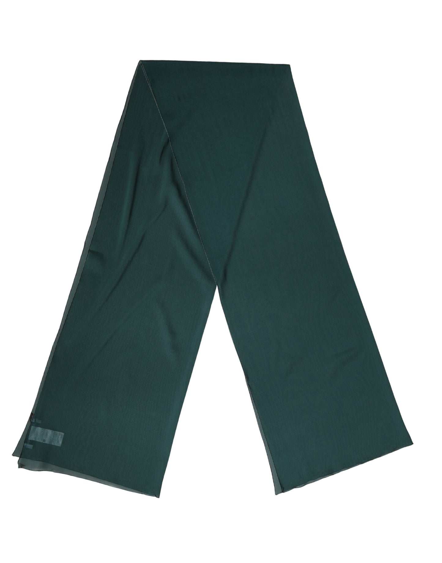 Sciarpa Dolce &amp; Gabbana in seta verde scuro, 200 cm x 64 cm