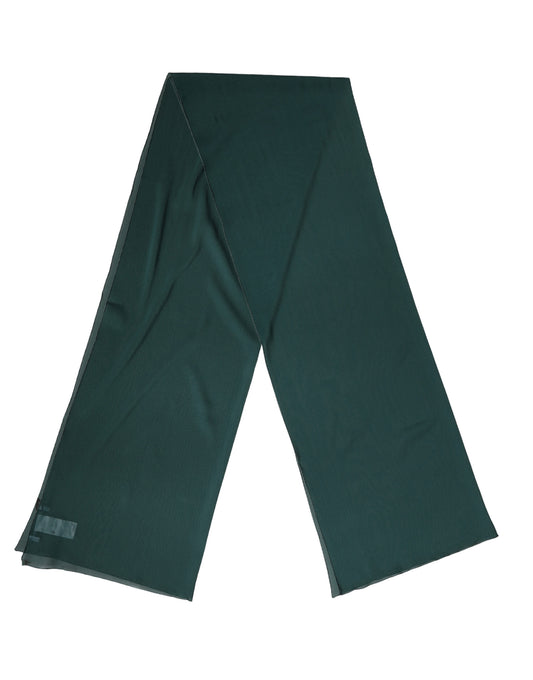Sciarpa Dolce &amp; Gabbana in seta verde scuro, 200 cm x 64 cm