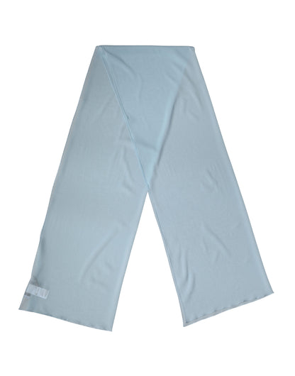 Sciarpa Dolce & Gabbana in seta azzurra, 200 cm x 64 cm