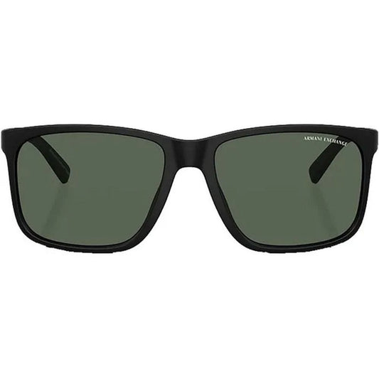 Occhiali da sole in resina nera Armani Exchange