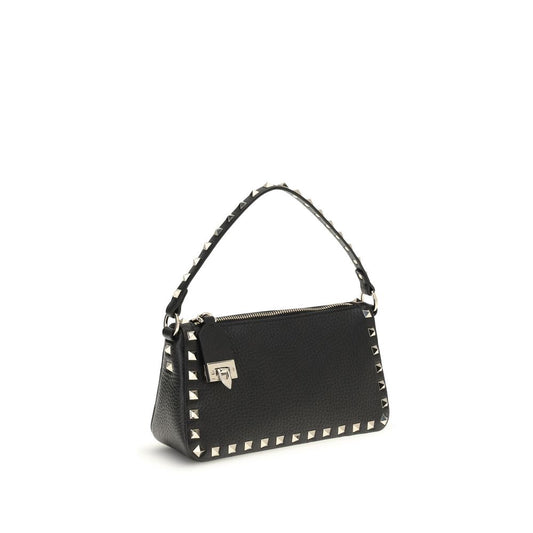 Borsa a tracolla Valentino Garavani Bos Taurus in pelle di vitello nera