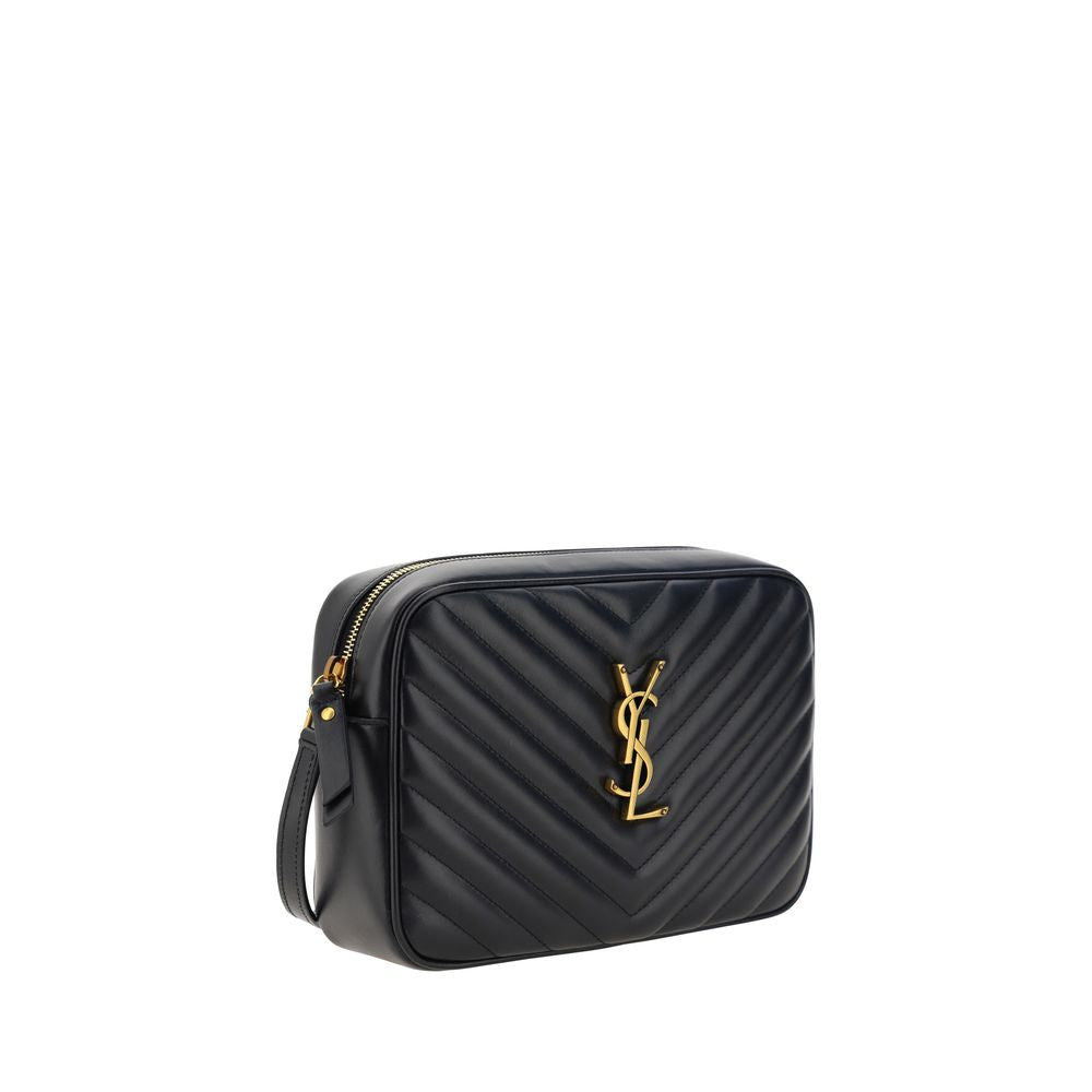 Borsa a tracolla Bos Taurus in pelle di vitello nera di Saint Laurent