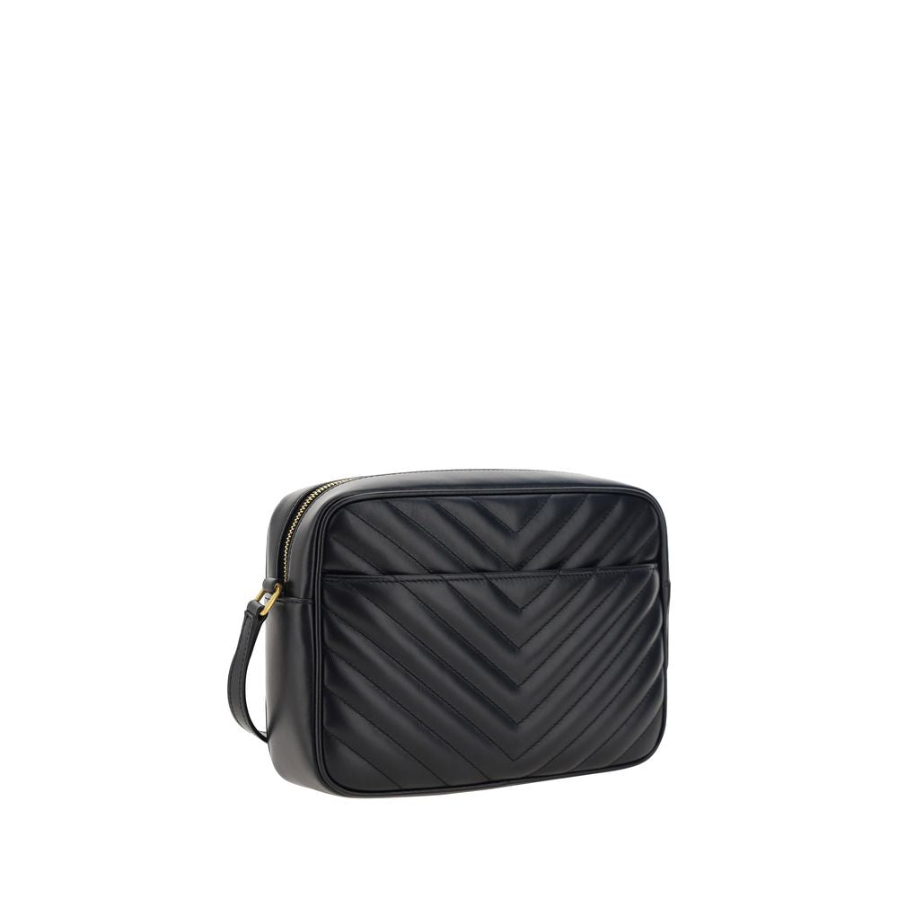 Borsa a tracolla Bos Taurus in pelle di vitello nera di Saint Laurent
