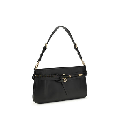 Borsa a tracolla PINKO Bos Taurus in pelle di vitello nera