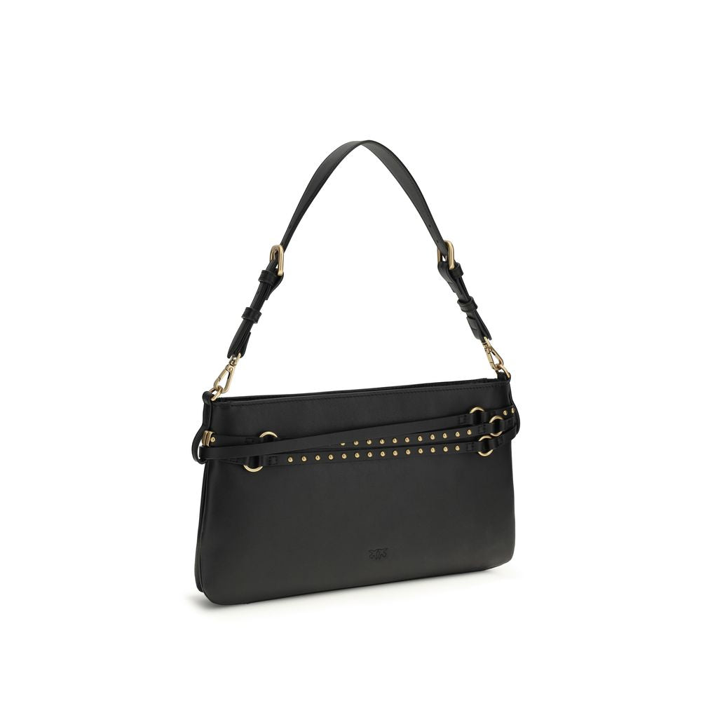 Borsa a tracolla PINKO Bos Taurus in pelle di vitello nera