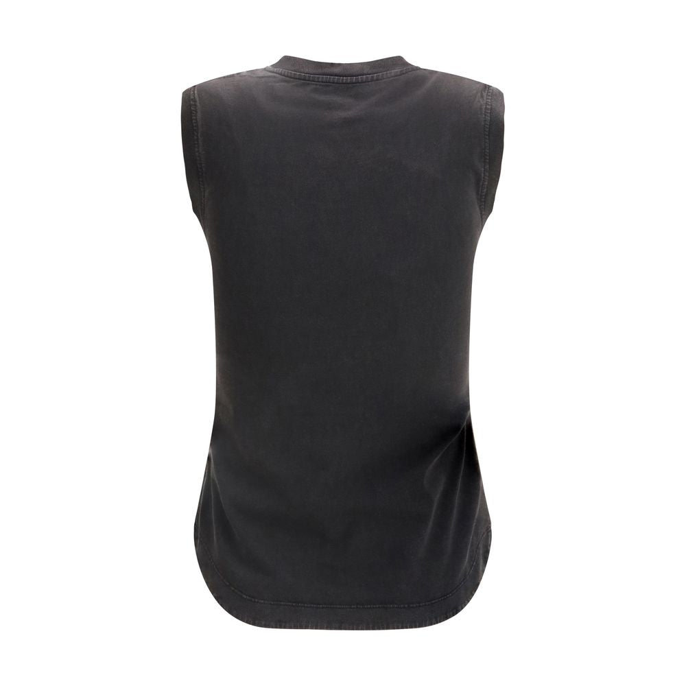 Top in cotone nero Attico