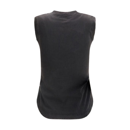 Top in cotone nero Attico