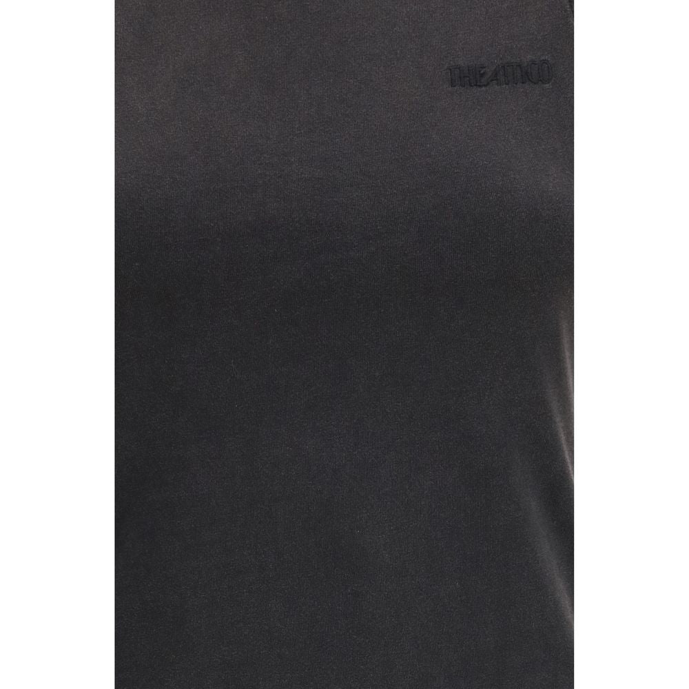 Top in cotone nero Attico