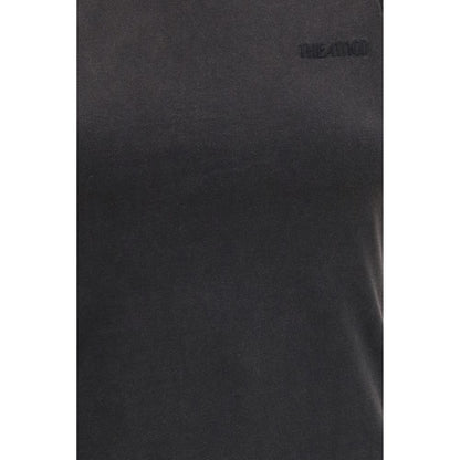 Top in cotone nero Attico