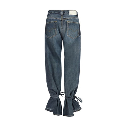 Jeans a gamba dritta in cotone grigio ELV DENIM