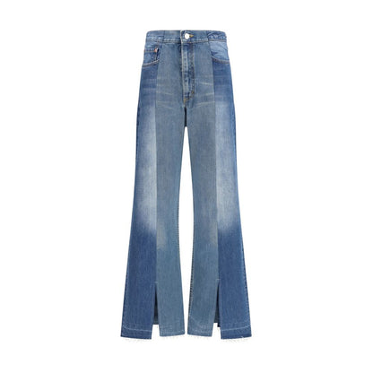 Jeans svasati in cotone blu ELV DENIM