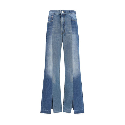 Jeans svasati in cotone blu ELV DENIM