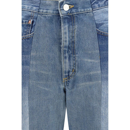 Jeans svasati in cotone blu ELV DENIM