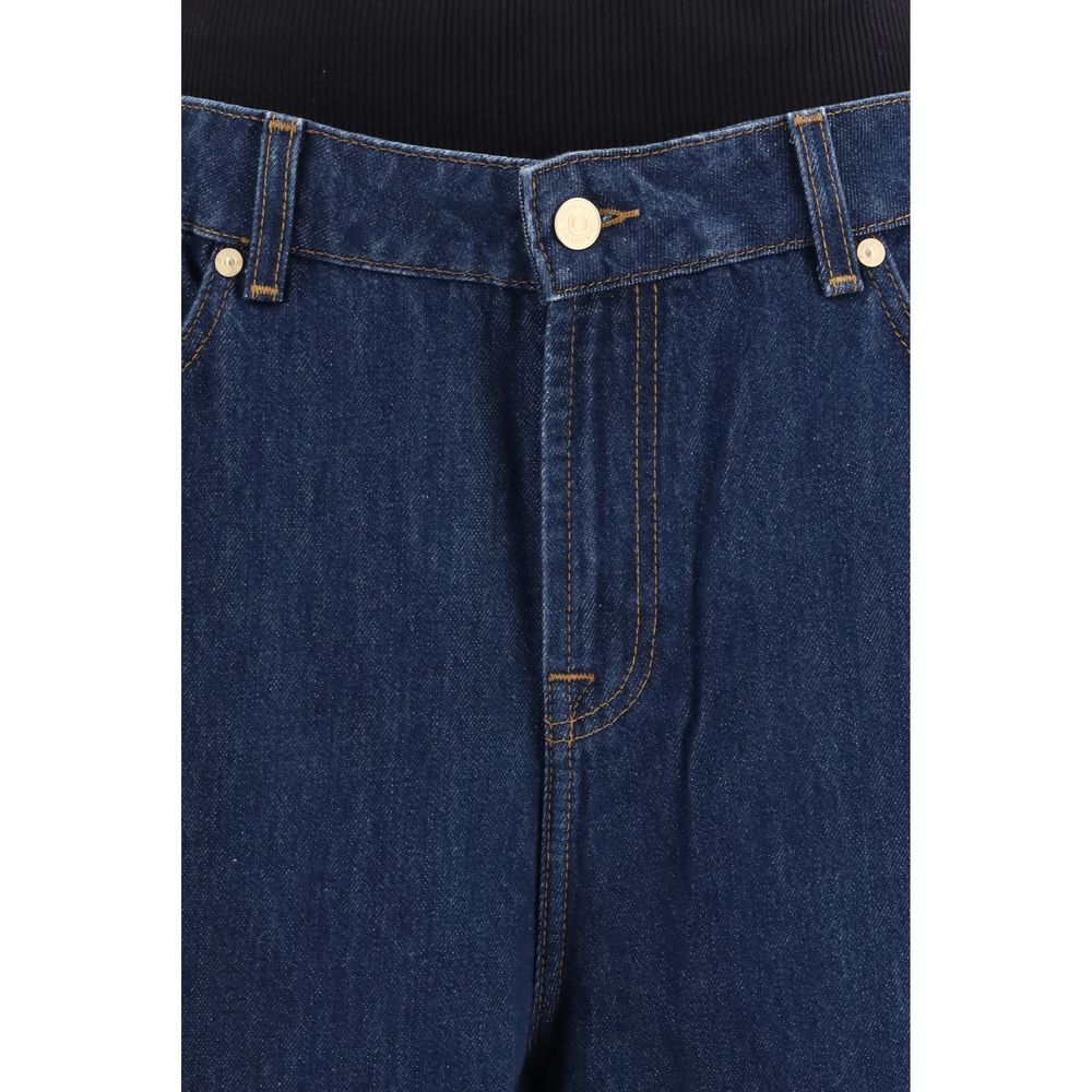 Jeans 7FOR in cotone blu vestibilità rilassata