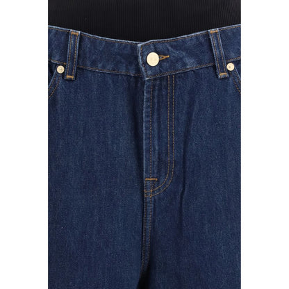 Jeans 7FOR in cotone blu vestibilità rilassata