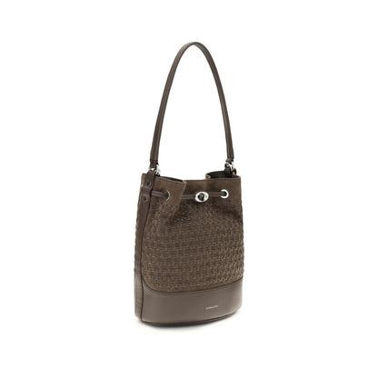 Borsa a secchiello Bos Taurus in pelle di vitello marrone Zanellato
