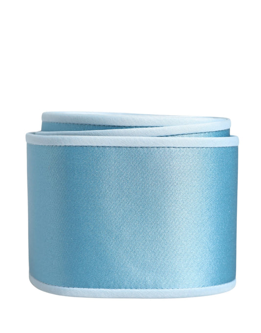 Cintura da donna in raso di seta azzurro Dolce & Gabbana