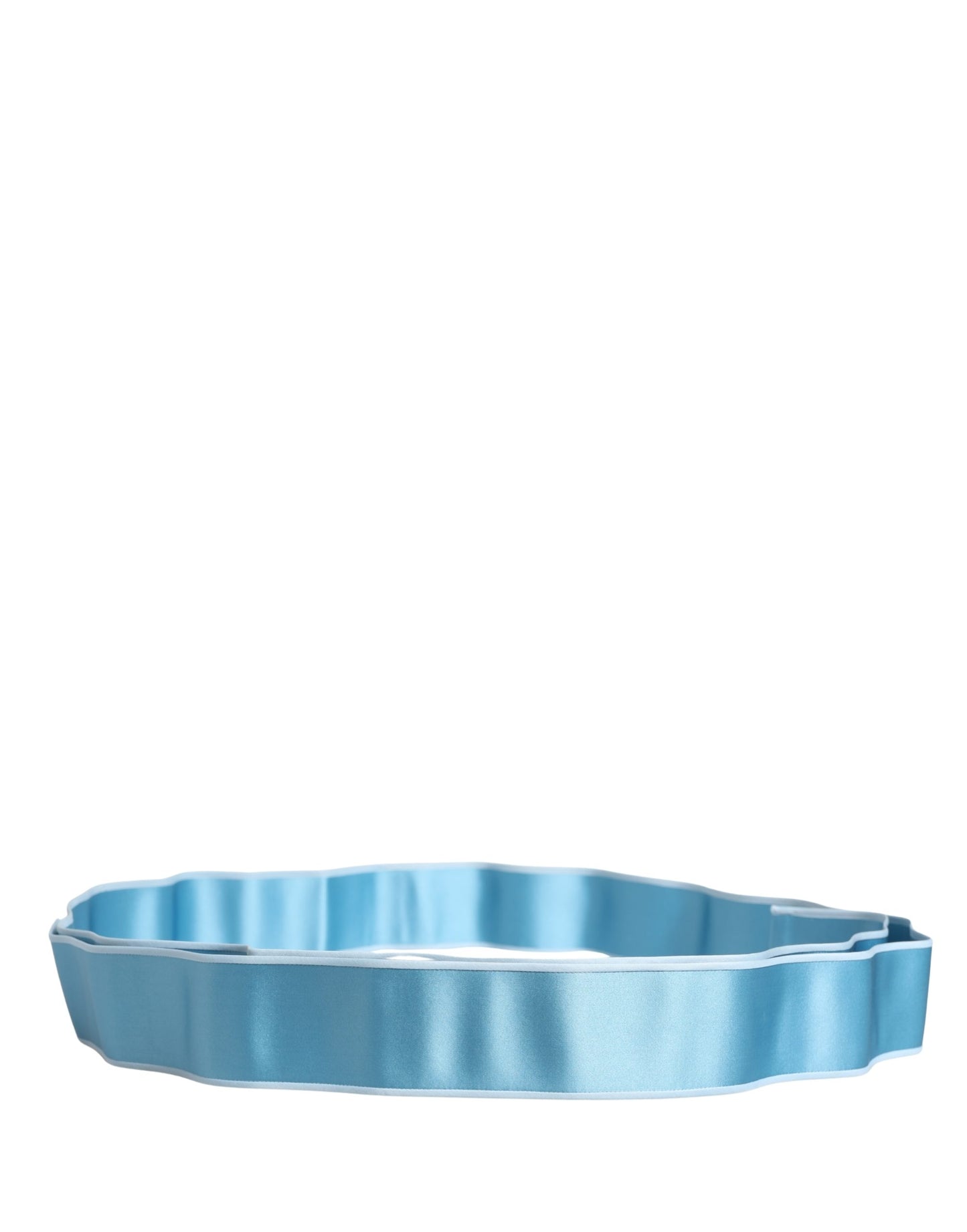 Cintura da donna in raso di seta azzurro Dolce & Gabbana