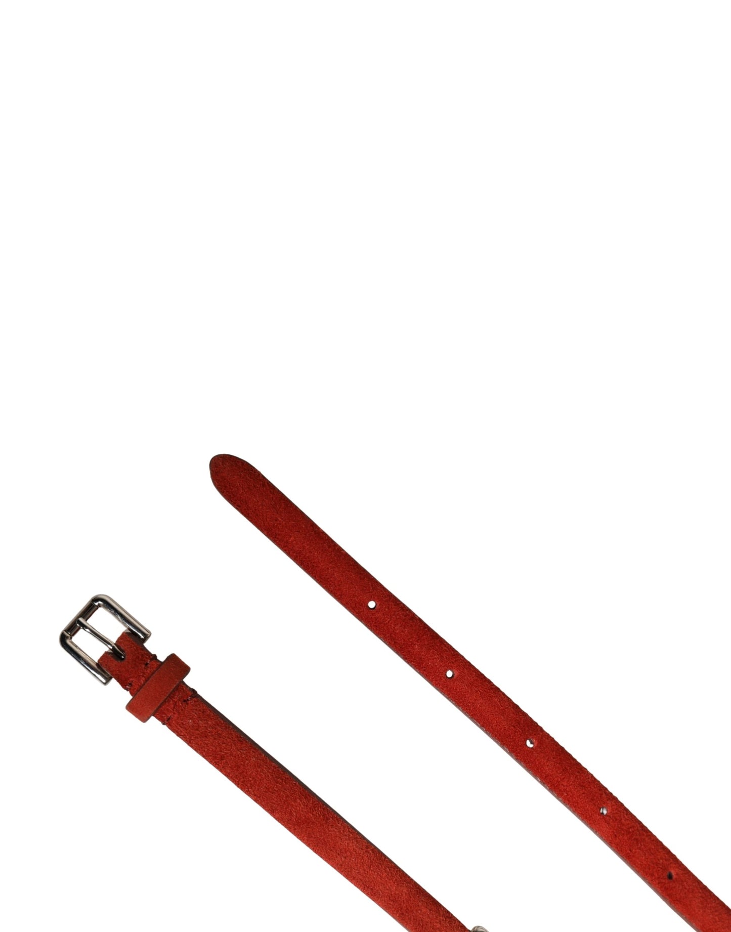 Cintura Dolce & Gabbana in velluto rosso con cristalli e catena