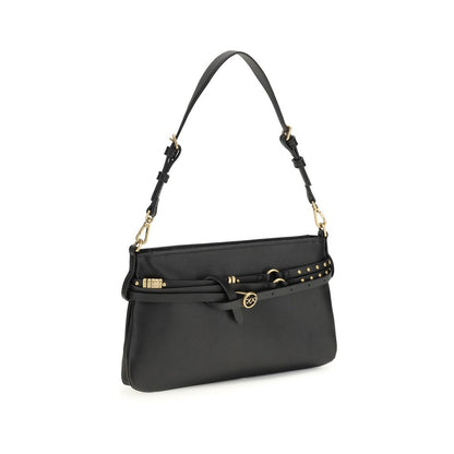 Borsa a tracolla PINKO Bos Taurus in pelle di vitello nera