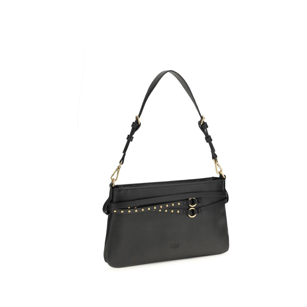 Borsa a tracolla PINKO Bos Taurus in pelle di vitello nera