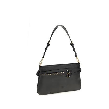 Borsa a tracolla PINKO Bos Taurus in pelle di vitello nera