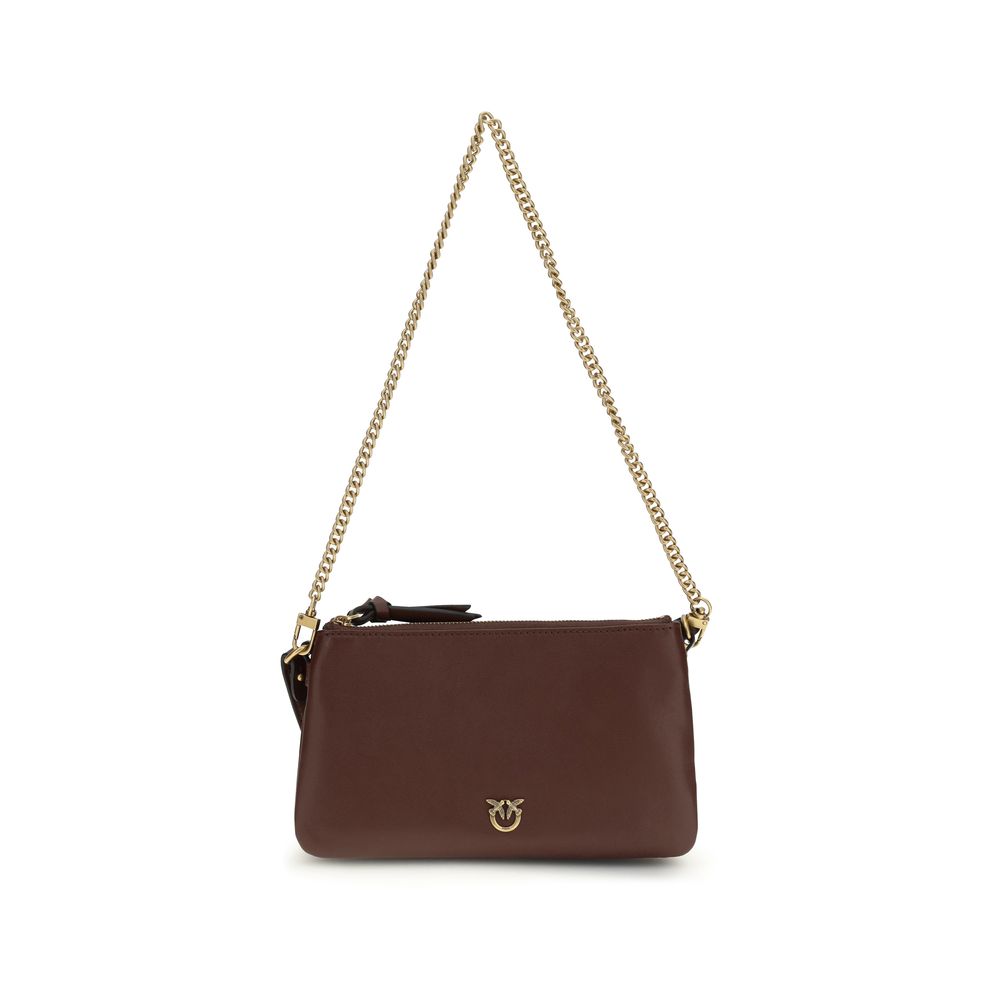 Borsa a tracolla PINKO Bos Taurus in pelle di vitello marrone