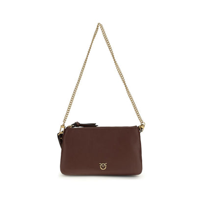 Borsa a tracolla PINKO Bos Taurus in pelle di vitello marrone