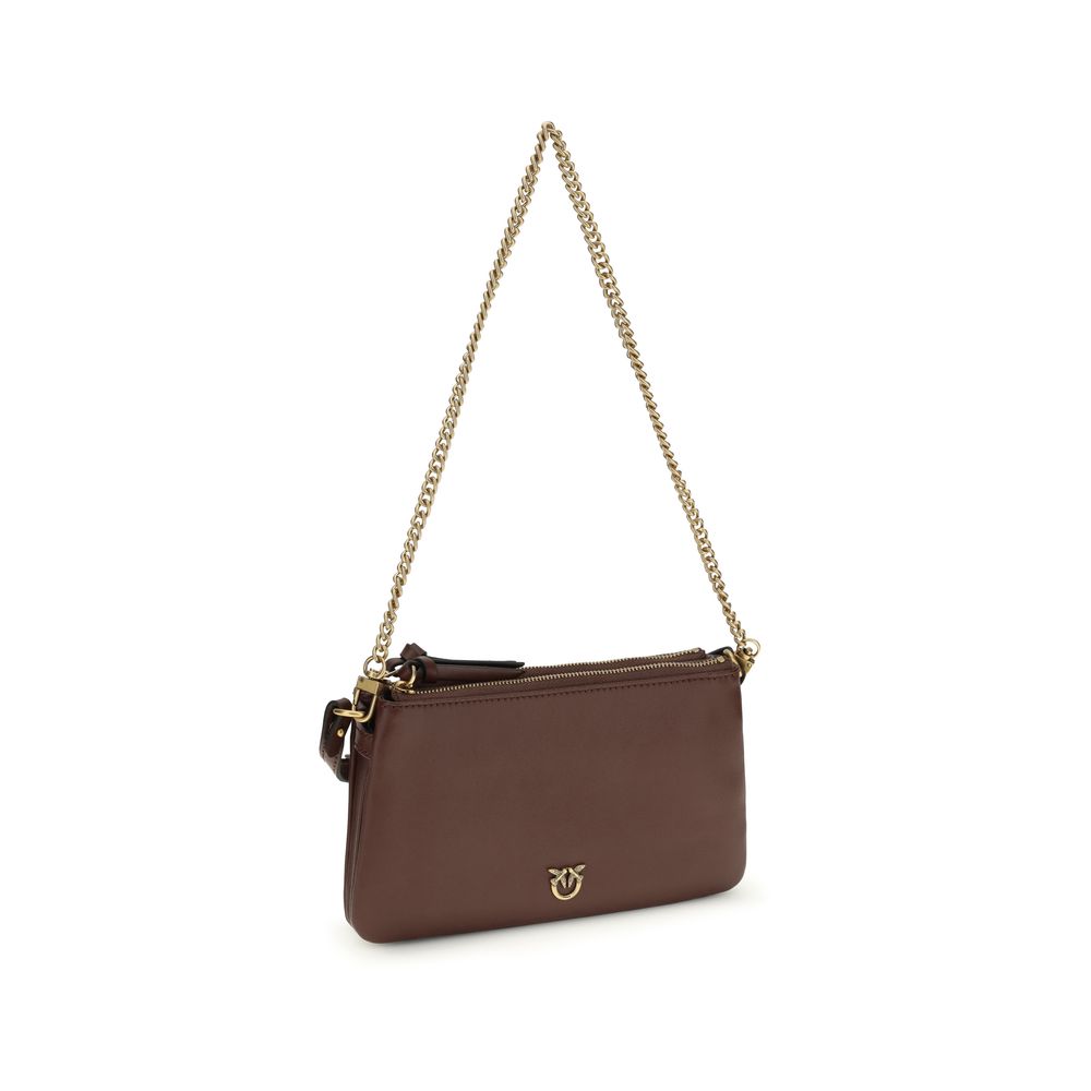 Borsa a tracolla PINKO Bos Taurus in pelle di vitello marrone