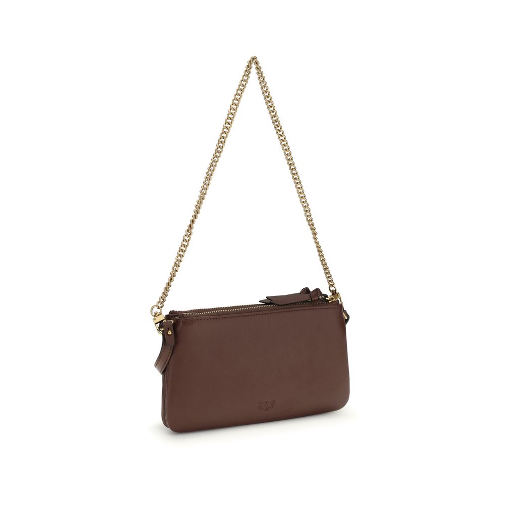 Borsa a tracolla PINKO Bos Taurus in pelle di vitello marrone