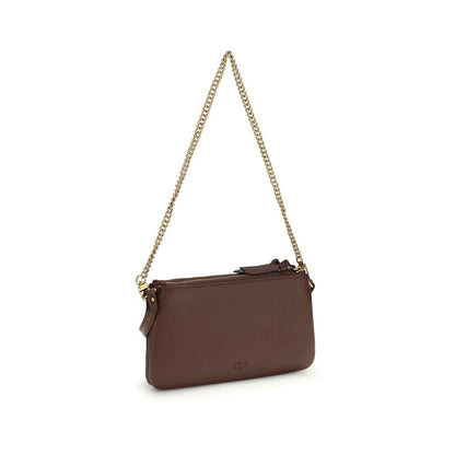 Borsa a tracolla PINKO Bos Taurus in pelle di vitello marrone