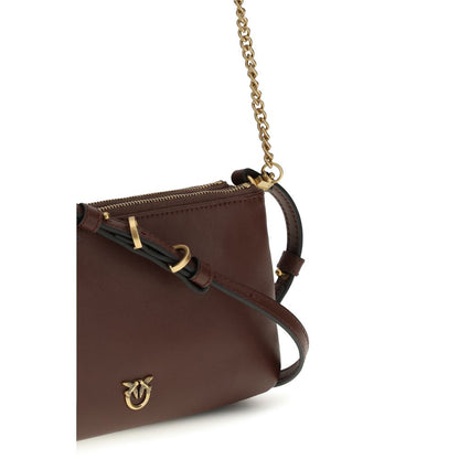 Borsa a tracolla PINKO Bos Taurus in pelle di vitello marrone