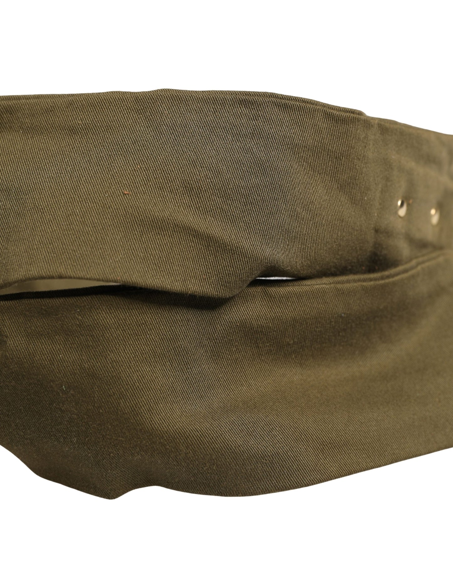 Cintura Ermanno Scervino in cotone verde militare con fibbia tonda