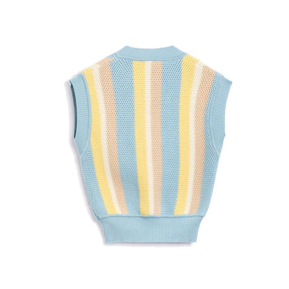 Gilet in cotone blu Autry