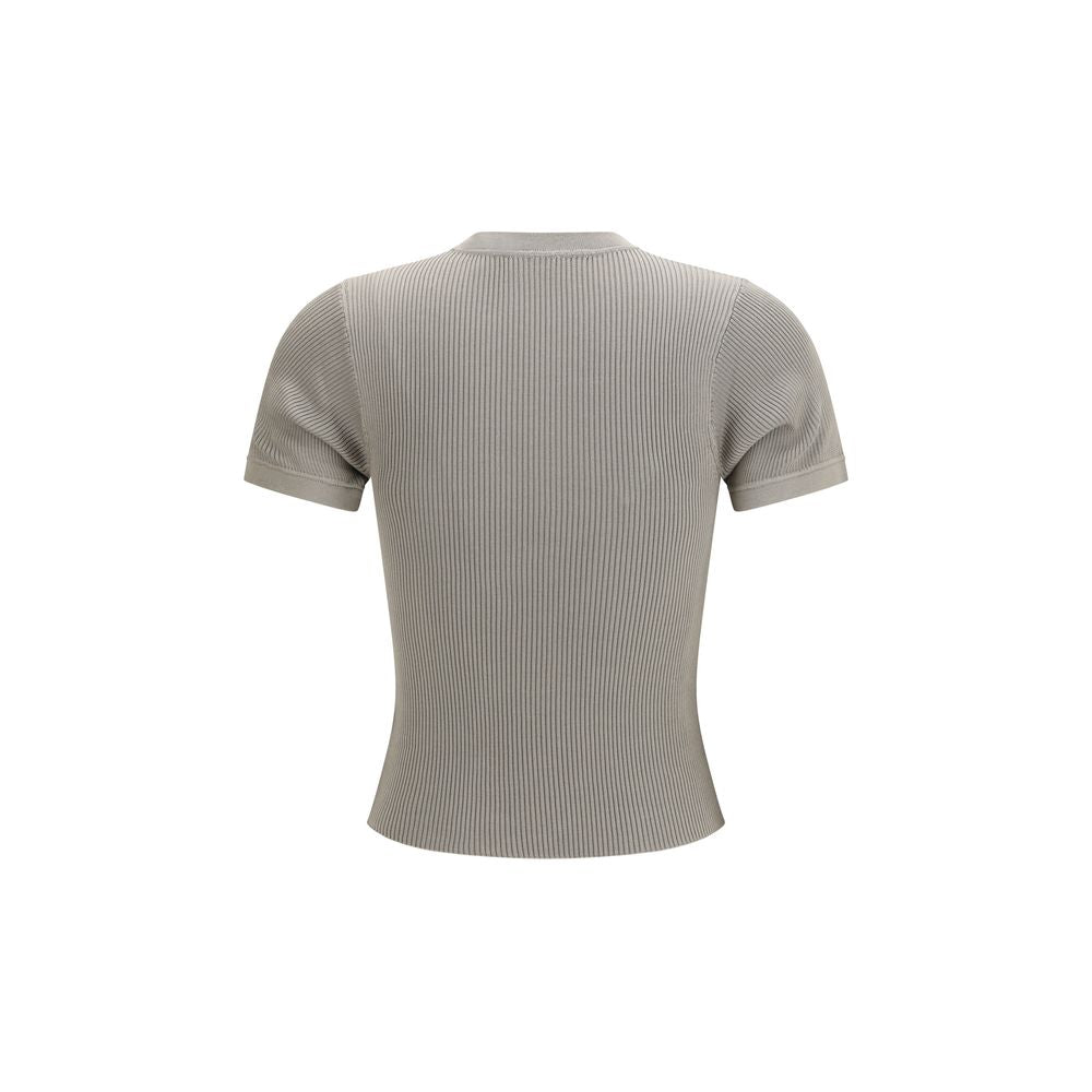 Maglietta in seta beige RIER