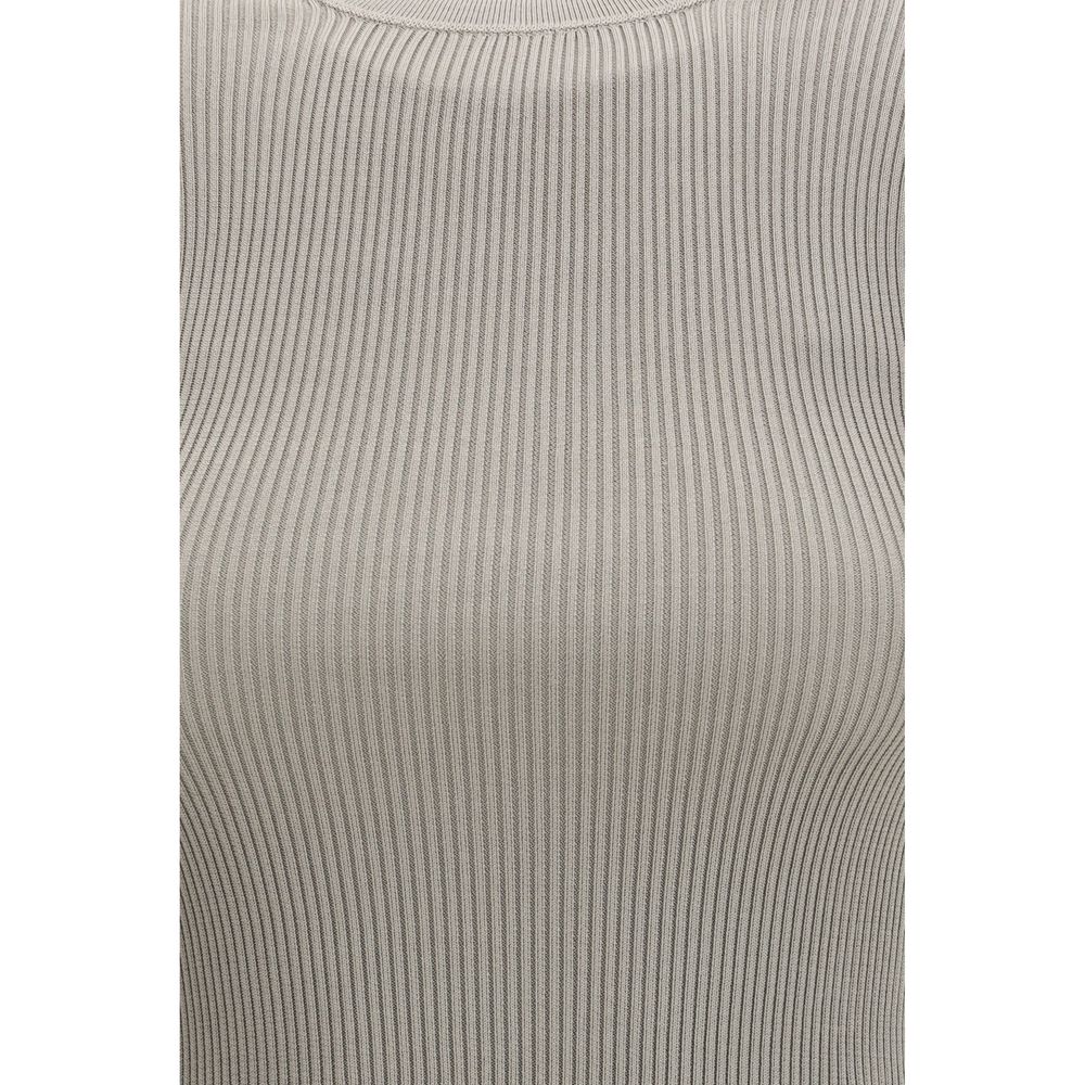 Maglietta in seta beige RIER
