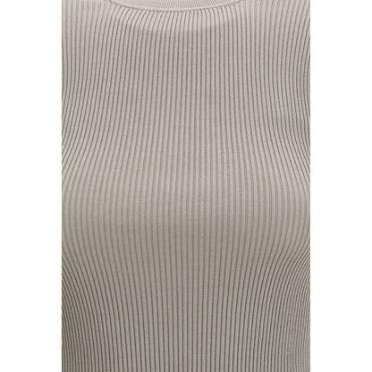 Maglietta in seta beige RIER