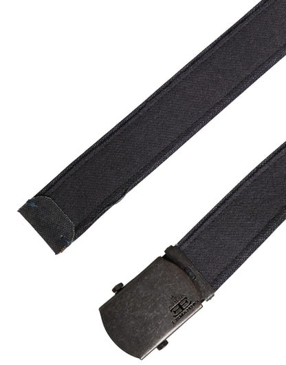 Ermanno Scervino Cintura Nera In Lana E Cotone Con Fibbia In Metallo