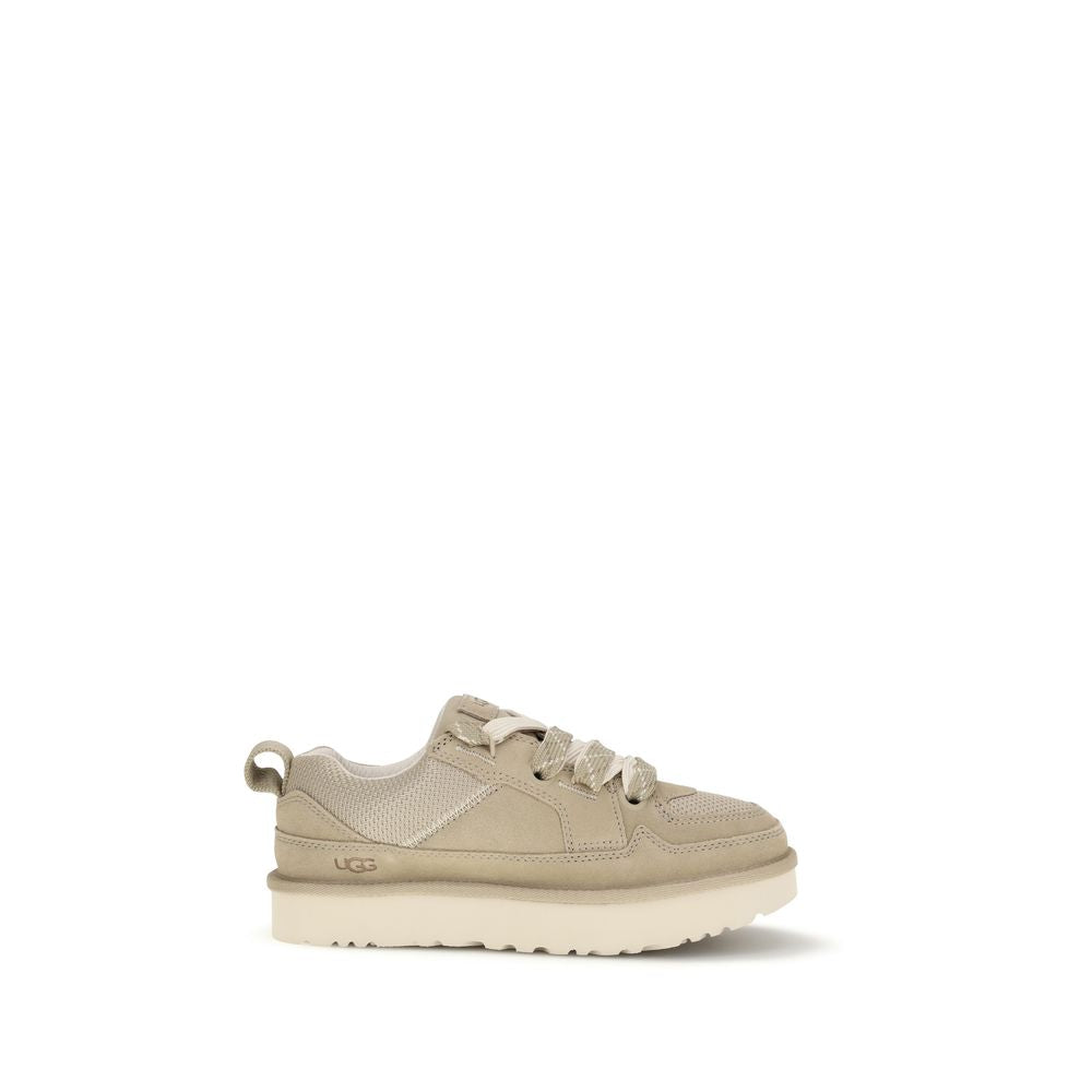 Sneakers basse UGG Bos Taurus in pelle di vitello beige