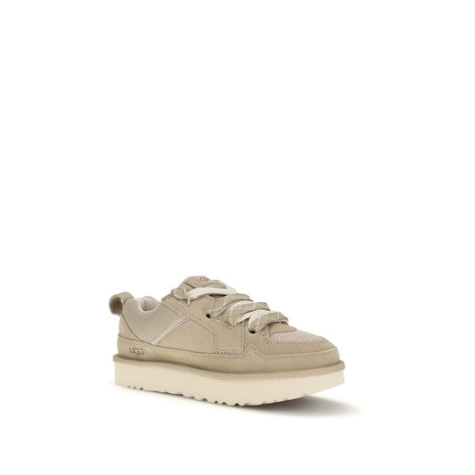 Sneakers basse UGG Bos Taurus in pelle di vitello beige