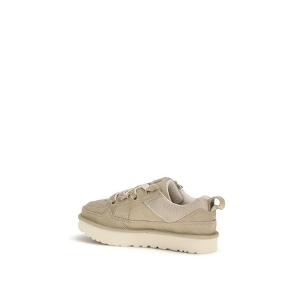 Sneakers basse UGG Bos Taurus in pelle di vitello beige