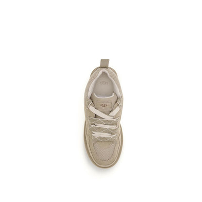 Sneakers basse UGG Bos Taurus in pelle di vitello beige