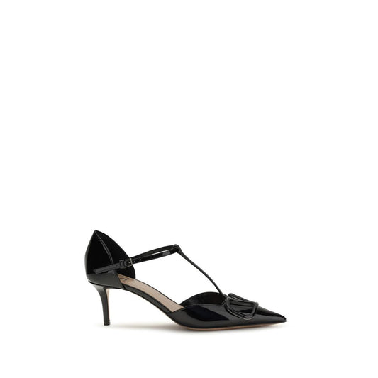 Valentino Garavani - Décolleté con tacco alto Bos Taurus in pelle di vitello nera