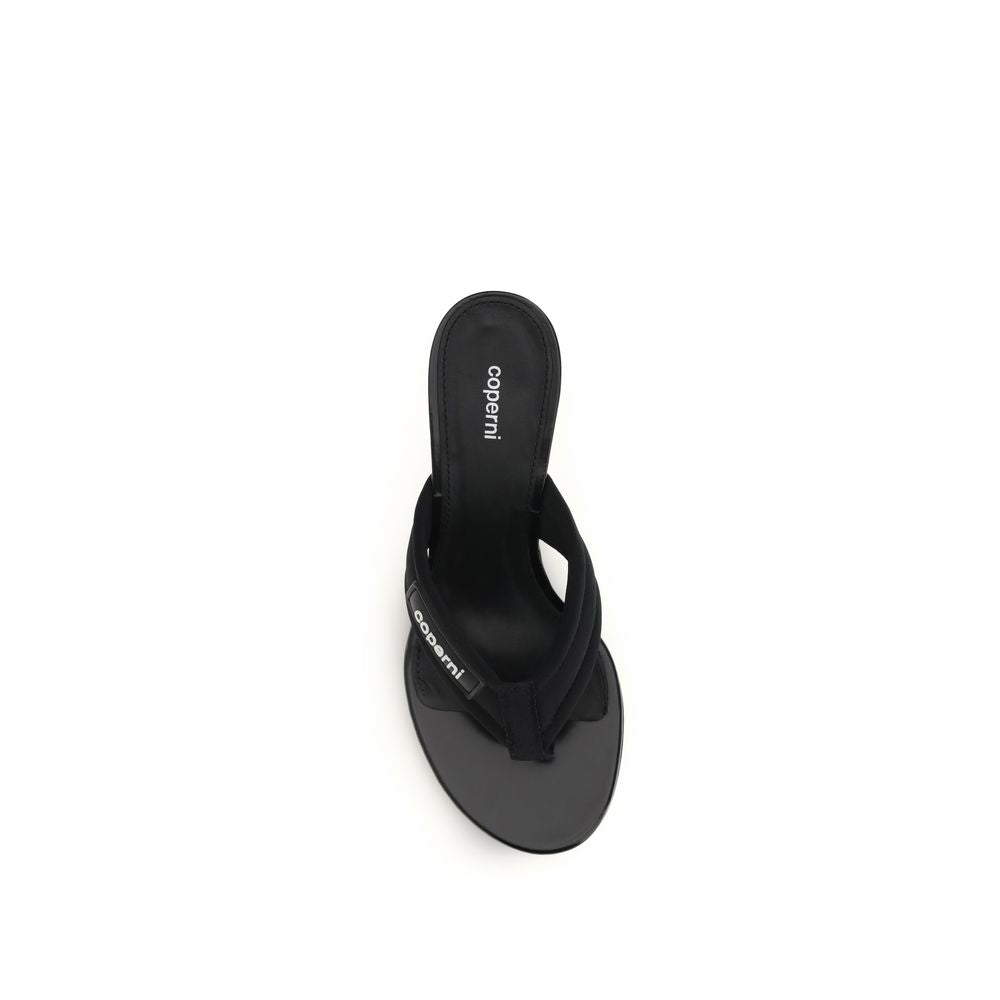 Sandali con zeppa in poliammide nero Coperni